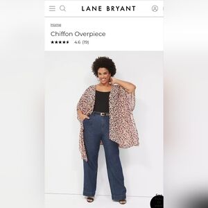LANE BRYANT Sz O/S Multicolored Chiffon Overpiece